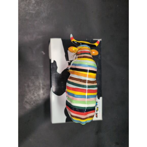 Cow Parade Striped Cow Figurine, Westland Giftware, #11255, Box & Tag - Picture 7 of 11